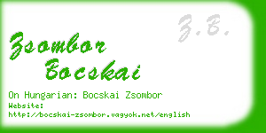 zsombor bocskai business card